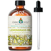 EVOKE OCCU lemongrass essential oil bottle for diffuser blends and room freshening.