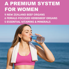 Ewecxine Beef Organ Supplement for Women uterus-ovary highlights feminine balance and monthly rhythm