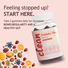 EXISHRED Clean Fiber Gummy texture closeup shows chewy fruit flavor