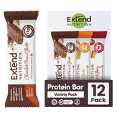 Extend Bar sugar-free protein bar unwrapped for a quick, steady energy boost.