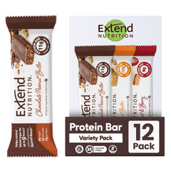 Extend Bar sugar-free protein bar unwrapped for a quick, steady energy boost.