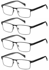 EYECEDAR 4-pack reading glasses with a black frame for everyday clarity and style
