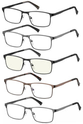 EYECEDAR five-pack frame detail shows sturdy metal construction for daily wear.
