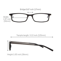 EYEGUARD reading glasses feature a lightweight metal temple for durability.