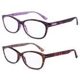 EYEGUARD two-pairs reading glasses for women with ultra clear lenses for easy reading