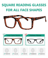 Eyekepper 5-pack large frame readers designed for both men and women.