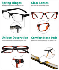 Clear lenses from Eyekepper readers for sharp vision during close work.