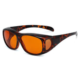 Eyekepper fitover blue light blocking glasses with amber lenses offer comfortable all-day wear