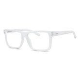 Eyekepper oversized reading glasses with a transparent square frame and +1.50 diopter.