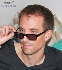 Eyekepper men’s reading glasses with spring hinges and grey frame