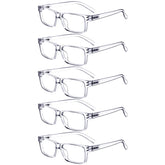 Eyekepper vintage reading glasses for men, five-pack set, desk-ready for easy swapping