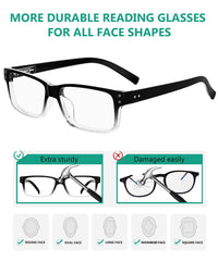 Clear lenses in Eyekepper black-clear frame offer sharp vision