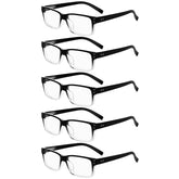 Eyekepper vintage reading glasses with spring hinges and black-clear frame for daily wear
