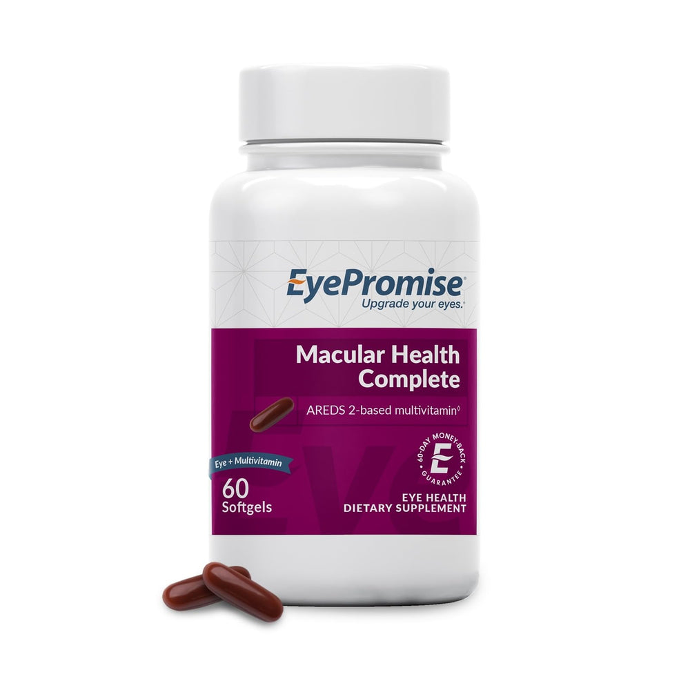 EyePromise Macular Health Complete bottle on shelf supports daily eye wellness