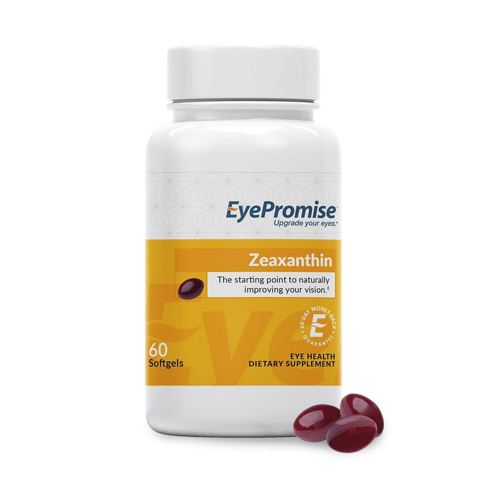 EyePromise Zeaxanthin eye vitamin bottle front for daily vision support and routine use.