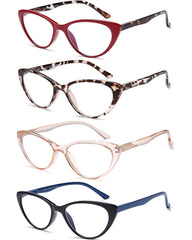 EYEURL cat-eye reading glasses with spring hinges offer comfortable fit for all-day wear