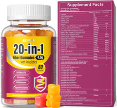 EYHBQIA Fiber Gummies for Women bottle front for daily digestion support.