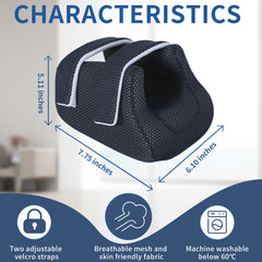 EZ Assistive Heel Protector Cushion worn on the ankle rest maintains elevation and comfort.