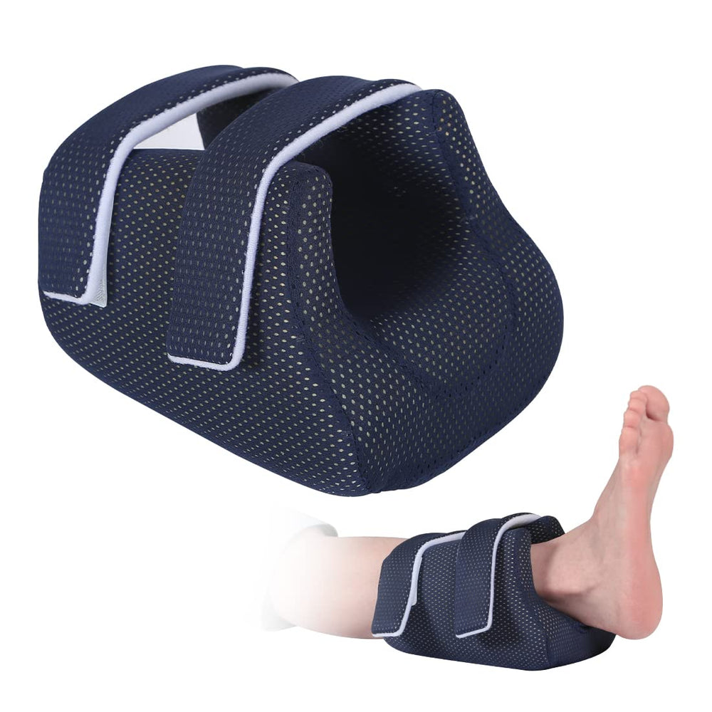 EZ Assistive Heel Protector Cushion in-bed use reduces heel pressure for bedridden users.