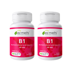 EZ Melts B1 dissolvable tablet melting on the tongue for easy daily use