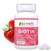 EZ Melts Biotin 5000mcg tablets dissolve on tongue for easy daily use