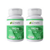 EZ Melts dissolvable iron bottle ready for easy daily iron support