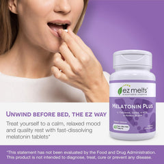 EZ Melts Cherry Dream flavor tablets offer sugar-free pre-bed enjoyment.