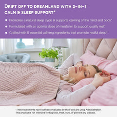 EZ Melts ingredients include L-Theanine, GABA, and 5-HTP for calm evenings.