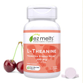EZ Melts L-Theanine dissolving tablet in mouth for quick calm