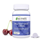 EZ Melts Multivitamin Iron Tropical Cherry bottle for daily wellness on the go.