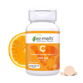 EZ Melts Vitamin C orange citrus dissolvable tablets for quick daily use.