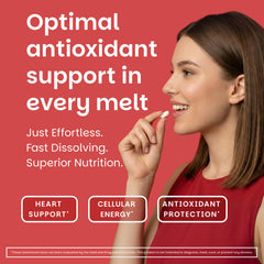 EZ Melts ubiquinol 100 mg, tableta en boca para energia diaria