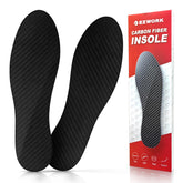 EZWORK carbon fiber insole close-up showing lightweight stiffness for daily wear