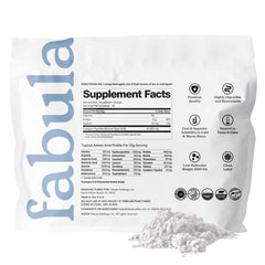 Fabula Collagen Peptides Powder dissolving in hot coffee for flavorless daily supplementation.