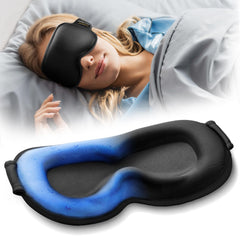 Facemoon 3D-contoured eye mask offers full coverage with eyelash-friendly fit for restful sleep.