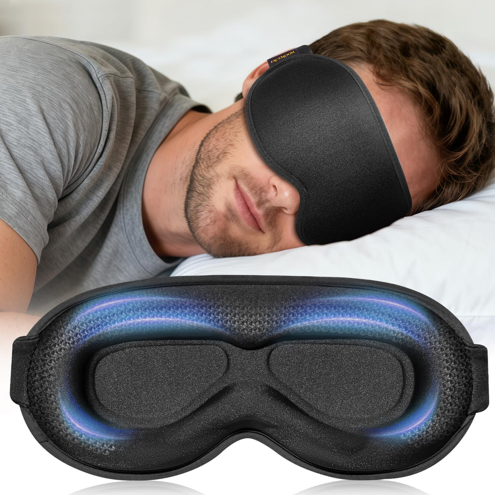 FACEMOON mascarilla de sueño con peso para viaje bloquea luz y favorece descanso