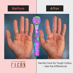 Facón profesional para pies y manos, diseño ergonómico para uso cómodo y seguro en pedicure.