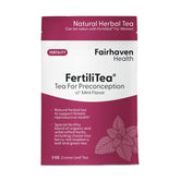 Fairhaven Health FertiliTea packaging for a convenient daily ritual.