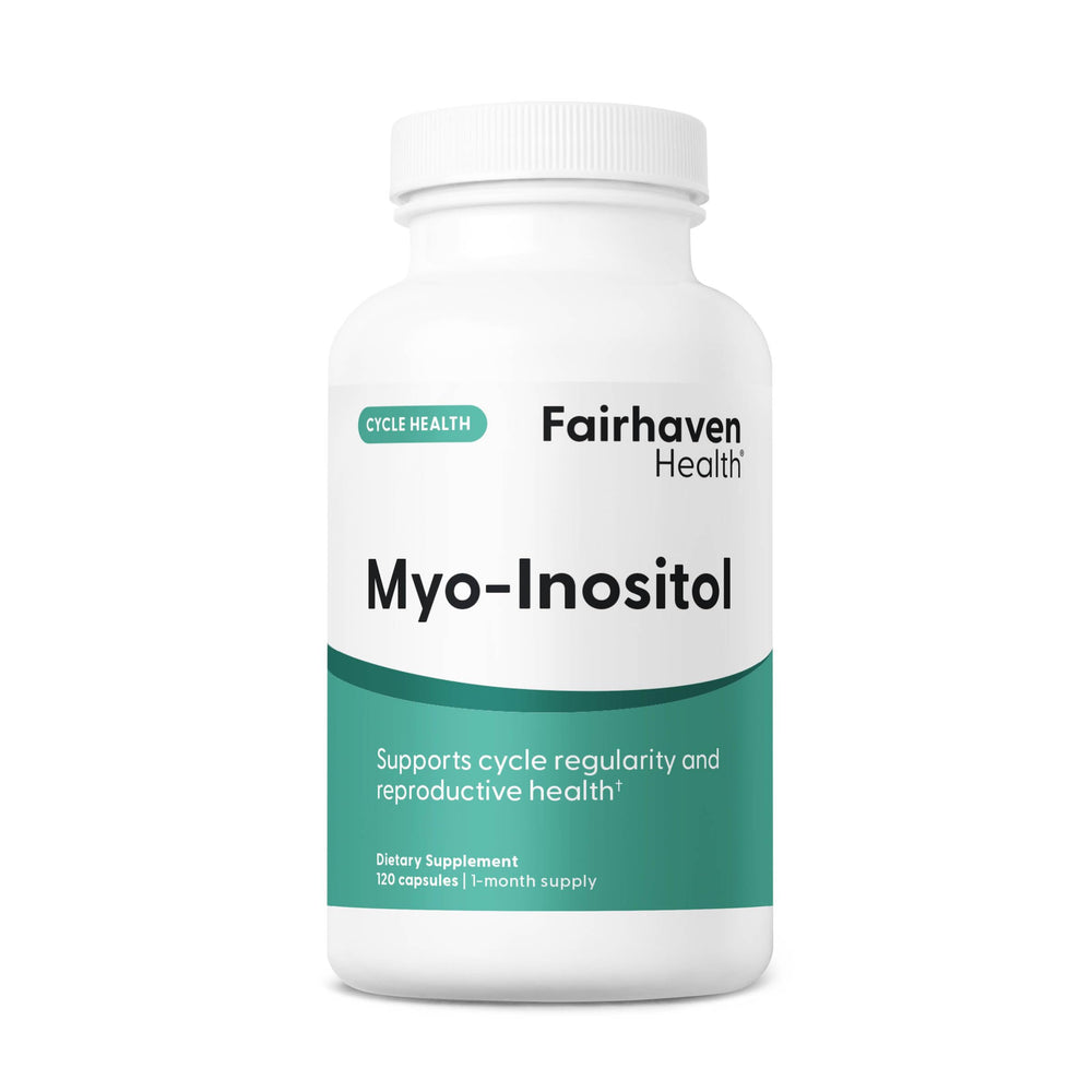 Fairhaven Health Myo-Inositol bottle for daily wellness support.