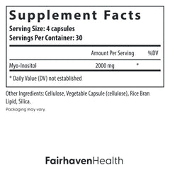 Fairhaven Health Myo-Inositol daily-use visual for routine supplementation.