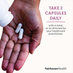Fairhaven Health Peapod Cal-Mag dosage panel shows calcium per serving.