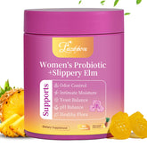 Faizalybova probiotic gummies bottle front with pineapple flavor for daily wellness support