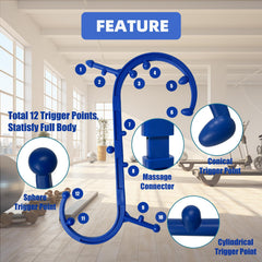 FAJAERNY Trigger Point Massager offers 12 trigger points for versatile intensity
