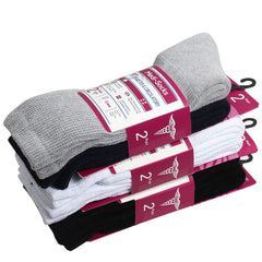 Falari Women Diabetic Socks navy crew height aids daily wear and edema-friendly comfort