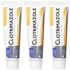 Family Care product label emphasizing 1 percent USP clotrimazole