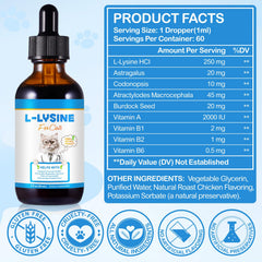 Fanshi Lysine cat-eye health image focuses on bright eyes and tear staining potential