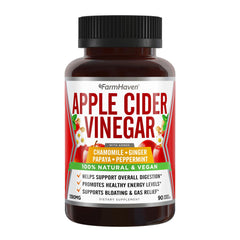 FarmHaven Apple Cider Vinegar capsules bottle for convenient digestion support