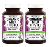 FarmHaven Milk Thistle bottle front shows organic, high-potency silymarin capsules.