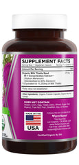 FarmHaven Milk Thistle capsules close-up highlighting 80% silymarin standardization for potency