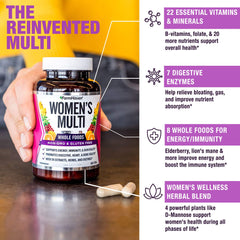 FarmHaven Multivitamin for Women capsules closeup emphasizes essential nutrients for daily energy